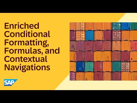 Enriched Conditional Formatting, Formulas and Contextual Navigations – SAP IBP 2411