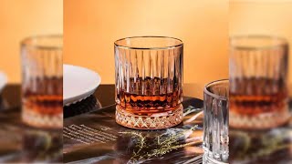 Pratinjau video produk One Two Cups Gelas Whisky Crystal Diamond Bottom Rock Glass 210ml - YH149