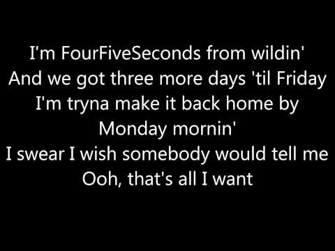 Rihanna Four Five Seconds (Lyrics) ft. Kanye West, Paul McCartney