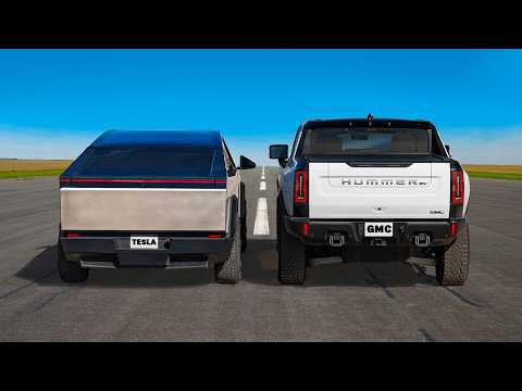Tesla Cybertruck vs. Hummer EV: Electrifying Drag Race Showdown