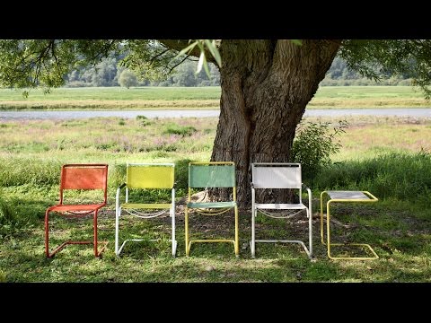 Thonet launches colourful outdoor versions of iconic Bauhaus chairs