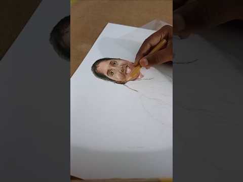 colour Portrait on A3 size #trending #realisticportrait #art #colourportrait #artist #ytshorts