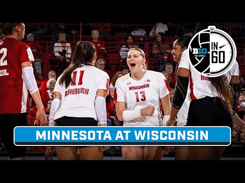 Minnesota at Wisconsin | October 29, 2023 | Volleyball in 60