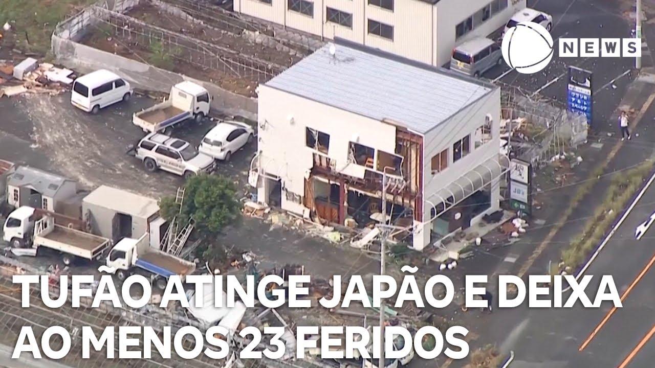 Tufão atinge Japão e deixa ao menos 23 feridos