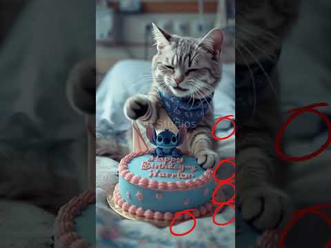 #happybirthday #funny #kitten #animalintelligence #kucing #cute #cat #cake #aicats #shorts #short #o
