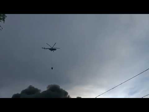 В ликвидации пожара в Самаре задействовали вертолет