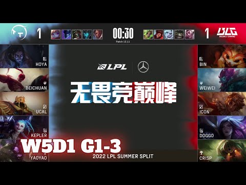 TT vs BLG - Game 3 | Week 5 Day 1 LPL Summer 2022 | TT vs Bilibili Gaming G3