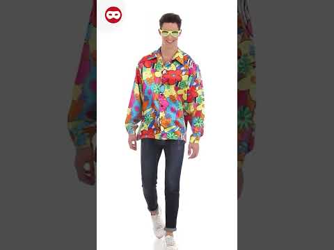 Chemise pour homme des années 70 Flowerpower