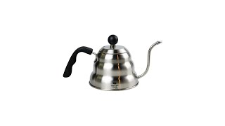 One Two Cups Coffee Maker Pot V60 Drip Kettle Teko Barista 1000ML - V60 - Silver - 1