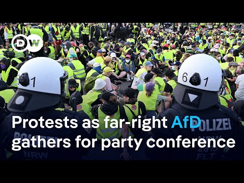 Clashes outside German far-right AfD party congress | DW News