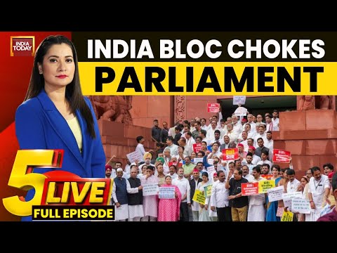 5ive Live: INDIA Bloc Chokes Parliament Over Special Intensive Revision In Bihar | PM Modi In UK