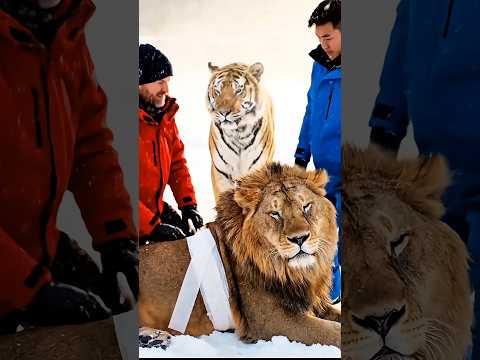 The Lion and Tiger Healed by Two Brave Doctors