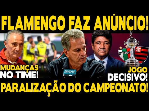 PARALISAÇÃO DO CAMPEONATO! FLAMENGO FAZ ANÚNCIO! ATITUDE GIGANTE! TITE FAZ MUDANÇAS! PRÉ-JOGO!