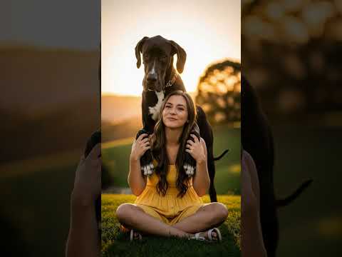 The Sweetest Hug From a Great Dane #goldenretriever #puppy #germanshepherd #greatdane #gsdlover