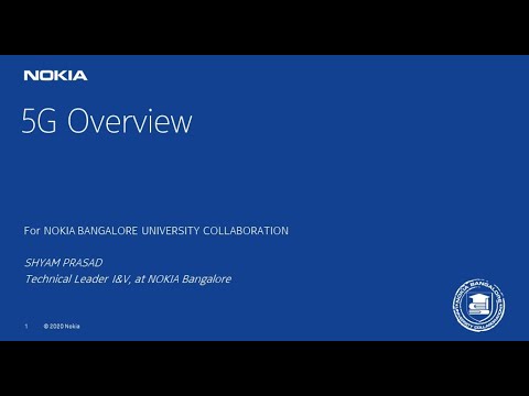 Nokia Bangalore University Collaboration Tech Talk | 5G Overview