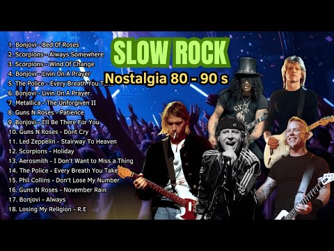 Legendary Slow Rock Hits 90s | Guns N' Roses, Metallica, Bon Jovi, Scorpions, Aerosmith