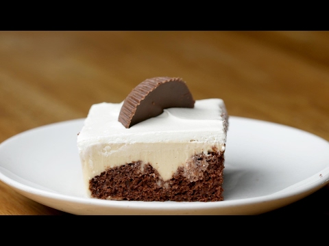 Chocolate-Peanut Butter Poke Cake