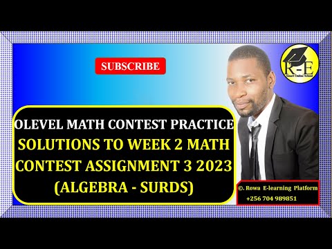 024 – OLEVEL MATH CONTEST PRACTICE – SOLUTIONS TO WEEK 2 MATH CONTEST ASSIGNMENT 3 | FOR SENIOR 1 –4