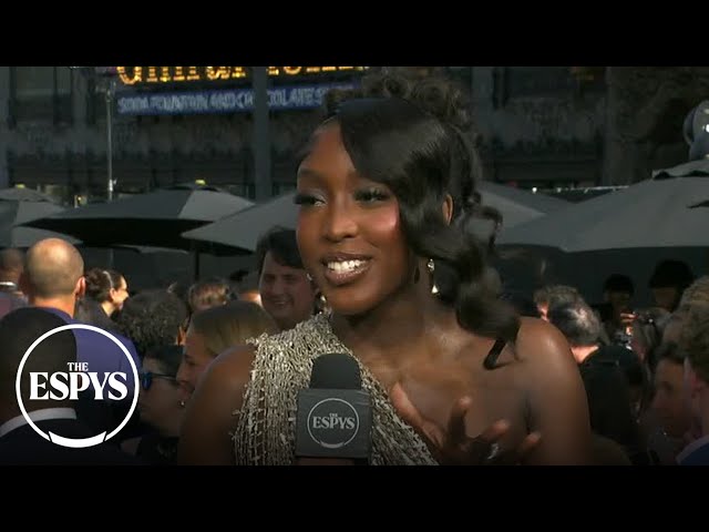 Flau'jae Johnson practices her English accent she'd use in a movie | 2025 ESPYS