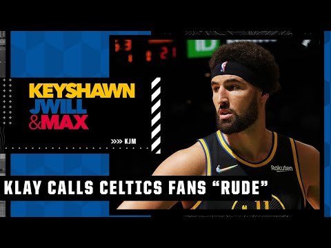 Discussing Klay Thompson's thoughts on the 'rude' Boston Celtics fans at TD Garden | KJM video clip