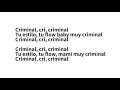 Criminal Lyrics Natti Natasha Spanish - Criminal Natti Natasha Ozuna Lyrics And Translations Beatgogo Com / Ozuna ● ozunapr?hl=it ● ozunapr/ ● ozuna_pr.