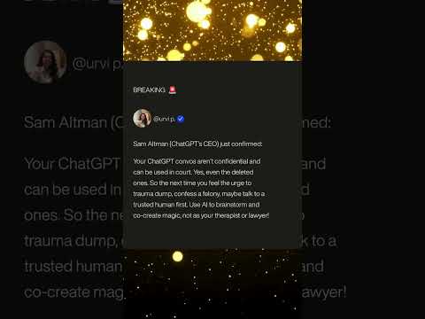 Your conversations with ChatGPT are not fully confidential #chatgpt #privacy #confidentiality #ai