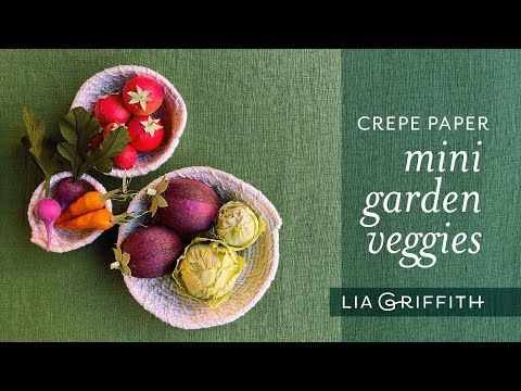 DIY Crepe Paper Mini Garden Veggies