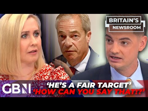'How can you say that?!' - presenters in FIREY ROW with guest over Farage milkshake-throwing game