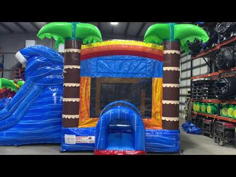 Tropical 3in1 combo bounce house rental
