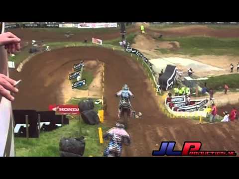 Jeffrey Herlings BIG Crash MXGP Ernee France 2013 