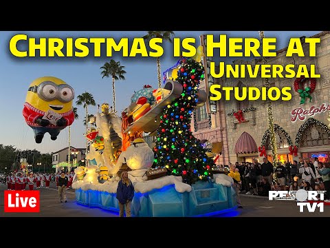 🔴Live: Christmas is Here at Universal Studios - Universal Orlando Resort - 11-24-25