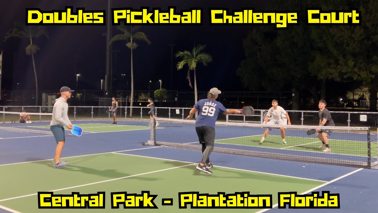 Doubles Pickleball Challenge Court | Central Park Plantation Florida | Game 1