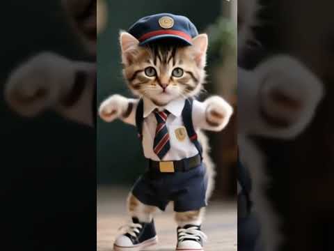 Kucing Lucu Memakai Seragam SMP Joget CInta Merah Jambu #kucing #kucingjoget #seragamsekolah #fypシ