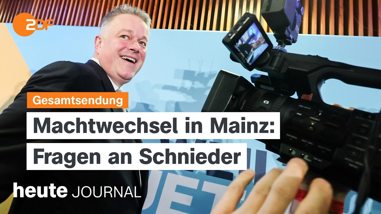 heute journal vom 22.03.2026 Gordon Schnieder (CDU) im Interview, Landtagswahl in Rheinland-Pfalz