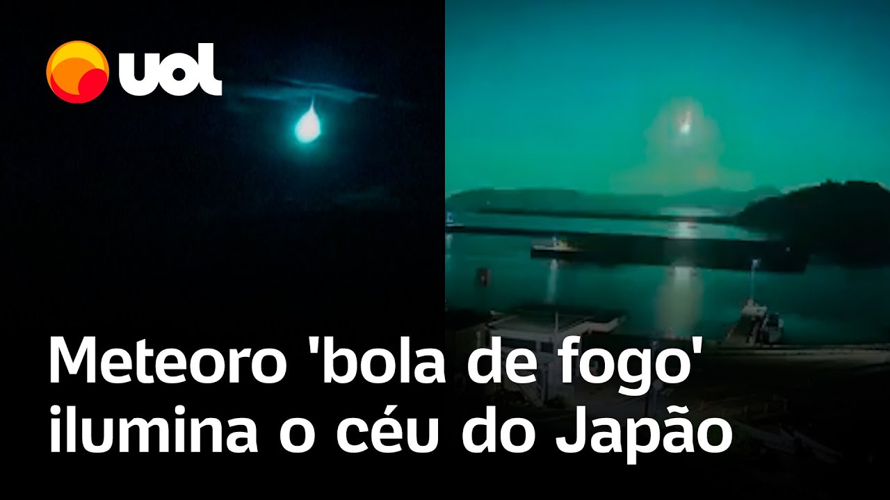 Meteoro ‘bola de fogo’ cruza o céu do Japão e causa intenso clarão; vídeos flagraram o fenômeno