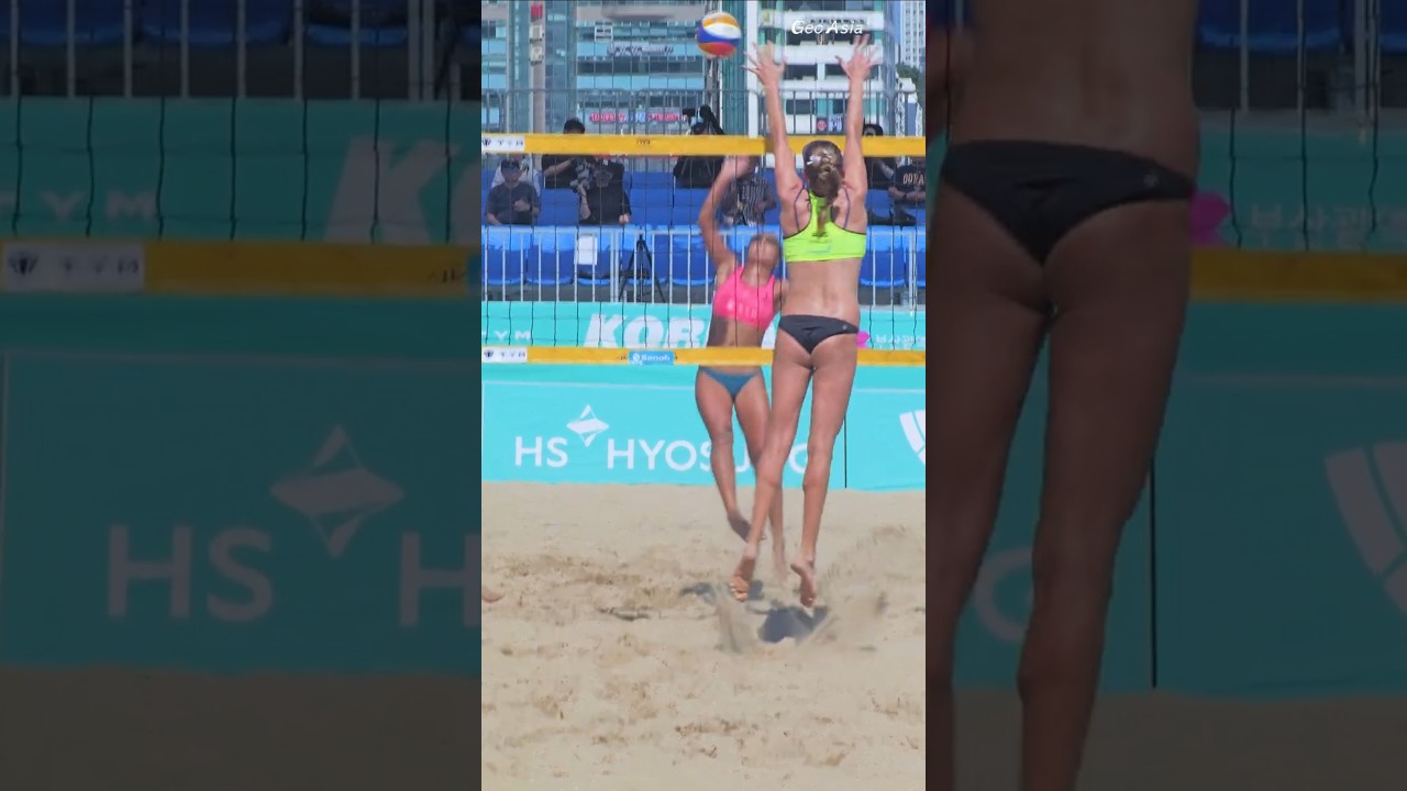 멋진 수비 강한 스파이크! Du Plessis(호주) #beachvolleyball #australia #여자비치발리볼 #부산국제여자비치발리볼 #국가대표 #shorts