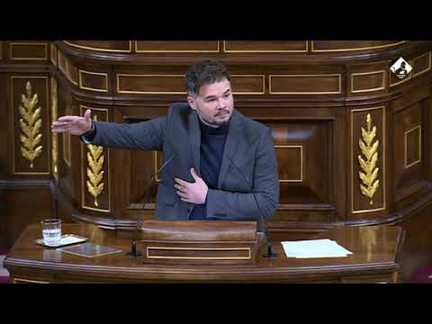 Gabriel Rufián, (GR) "La libertad es los contrario al privilegio, no importa donde hayamos nacido"