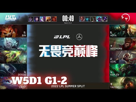 TT vs BLG - Game 2 | Week 5 Day 1 LPL Summer 2022 | TT vs Bilibili Gaming G2