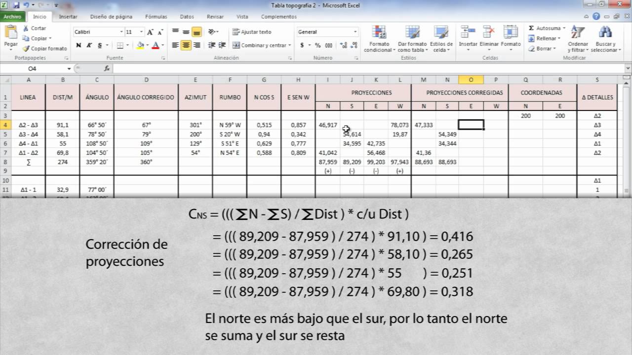 Cálculo de ajuste de coordenadas y