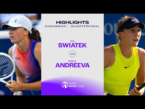 Iga Swiatek vs. Mirra Andreeva | 2024 Cincinnati Quarterfinal | WTA Match Highlights