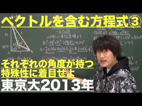 ベクトル３：ベクトルを含む方程式③《東京大2013年》