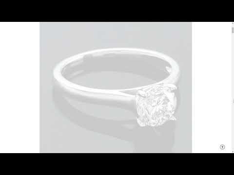 1.04 CT ROUND CUT DIAMOND ENGAGEMENT RING 14K WHITE GOLD ENHANCED #daimondjewellery