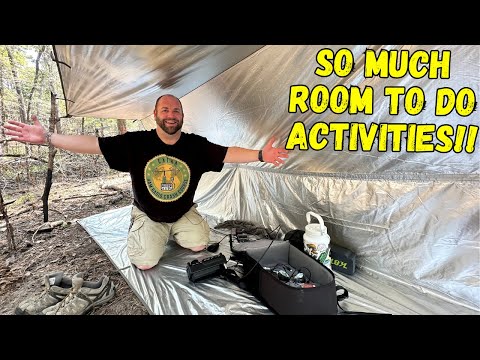 Sometimes I Accidentally Learn New Things!  Texas Bushcraft Tarp Setup