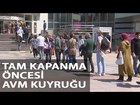 Tam Kapanma Öncesi AVM’lere Akın Ettiler