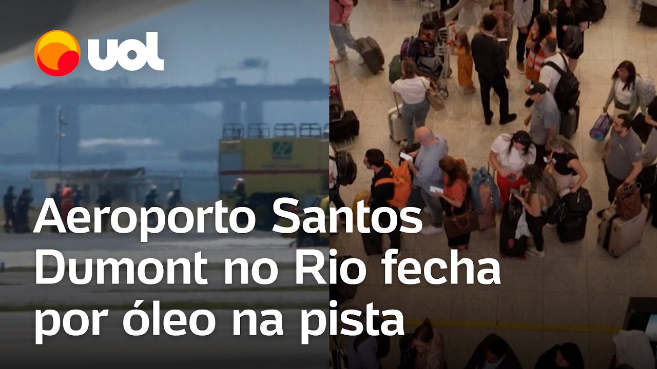 Vazamento no Santos Dumont Passageiros são afetados com fechamento do aeroporto no Rio