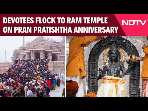 Ayodhya Ram Mandir LIVE | Devotees Flock To Ayodhya's Ram Temple On Pran Pratishtha Anniversary