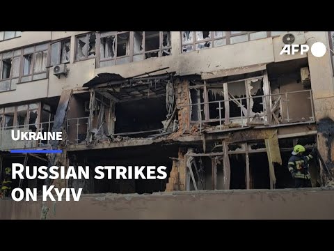 Buildings damaged in Ukraine's capital after overnight strikes | AFP