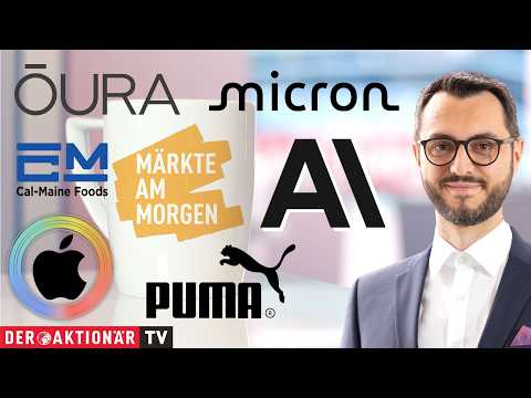 Märkte am Morgen: Apple, Micron Technology, Cal-Maine Foods, Anthropic, Oura, <strong>Puma</strong>