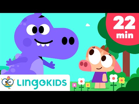 DINOSAURS SONGS 🦖🎶| Cowy’s T-Rex + more songs for kids | Lingokids