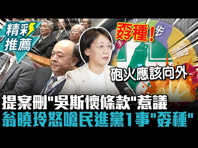 【有影】中午來開匯／批民進黨「孬種！」 翁曉玲：炮口對內不對外、沒種反制共機